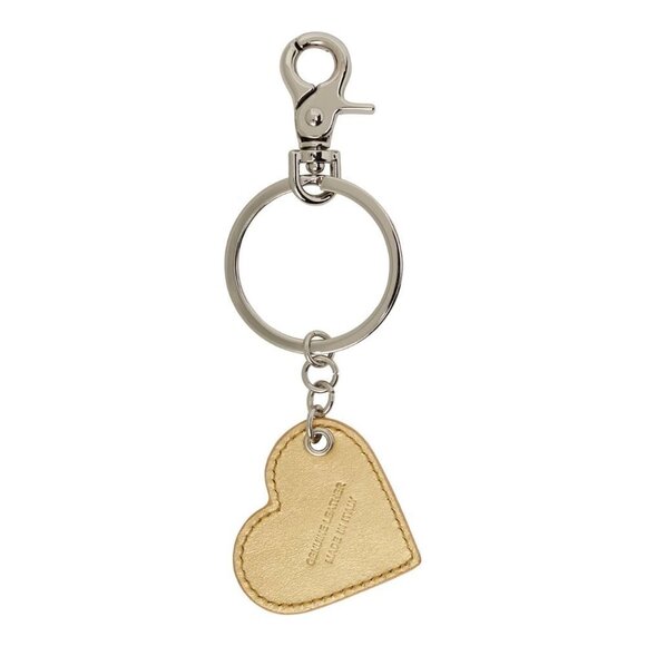 VIVIENNE WESTWOOD Grained Leather Gold Orb Keychain - NIB - Picture 2 of 2